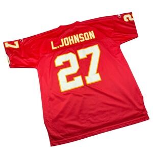 Reebok NFL Kansas City Chiefs Larry Johnson 27 Authentic Jersey Red Men's 2XL +2
